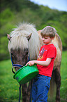 boy and Icelandic horse