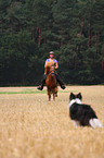 woman rides Icelandic horse