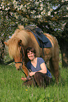 woman with Icelandic horse