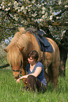 woman with Icelandic horse