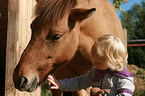 girl and Icelandic horse
