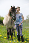 girl with Icelandic Horse