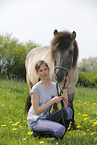 girl with Icelandic Horse