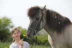 girl with Icelandic Horse