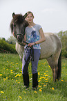 girl with Icelandic Horse