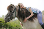 girl with Icelandic Horse