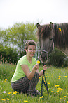 girl with Icelandic Horse