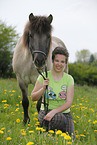 girl with Icelandic Horse