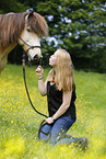 woman and Icelandic horse