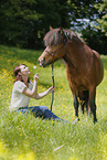 woman with Icelandic horse