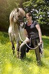 woman and Icelandic horse