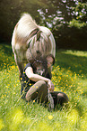 woman and Icelandic horse