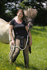 woman and Icelandic horse