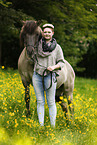 woman and Icelandic horse