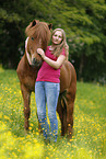 woman and Icelandic horse
