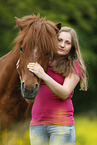woman and Icelandic horse