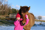 girl and Icelandic horse