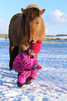girl and Icelandic horse