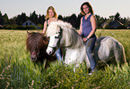 women and Icelandic horses