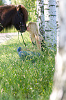 woman and Icelandic horse