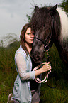 woman and Icelandic horse