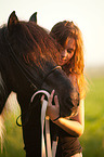 woman and Icelandic horse