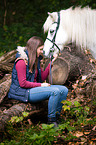 woman and Icelandic horse