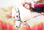 woman and Icelandic horse