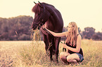 woman and Icelandic horse