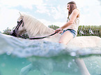 woman and Icelandic horse