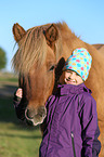 girl and Icelandic horse