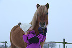girl and Icelandic horse