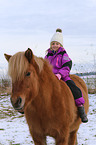 girl and Icelandic horse