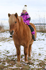 girl and Icelandic horse
