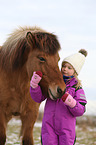 girl and Icelandic horse