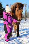 girl and Icelandic horse