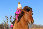 girl and Icelandic horse