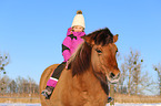 girl and Icelandic horse