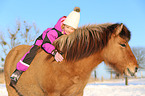 girl and Icelandic horse
