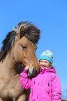 girl and Icelandic horse