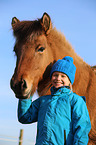 girl and Icelandic horse