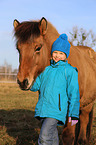 girl and Icelandic horse