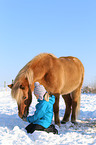 girl and Icelandic horse
