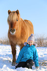 girl and Icelandic horse