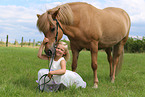 girl and Icelandic horse