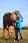 girl and Icelandic horse