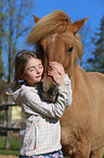 girl and Icelandic Horse