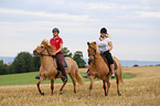 women rides Icelandic Horses