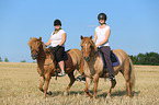 women rides Icelandic Horses