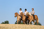 women rides Icelandic Horses